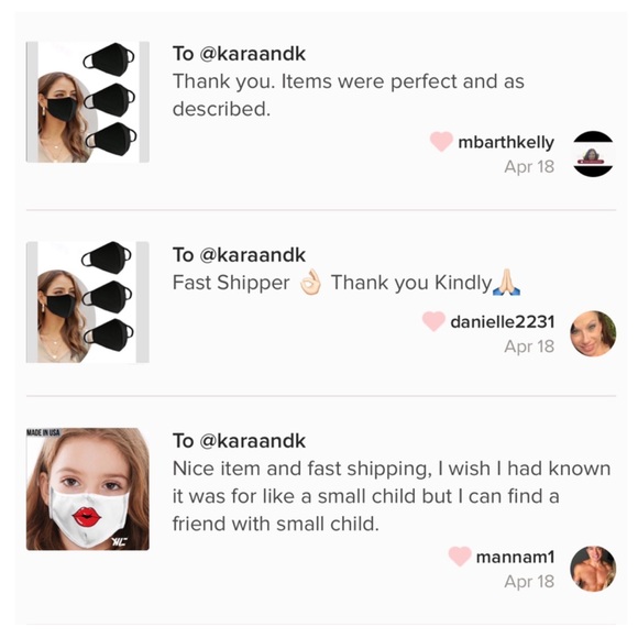 6 MADE IN USA, Black Washable Face Mask - Picture 4 of 6